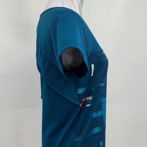 Under Armour Shirt Women XS Extra Small HeatGear Open Back Printed Panel Wicking - Picture 5 of 10